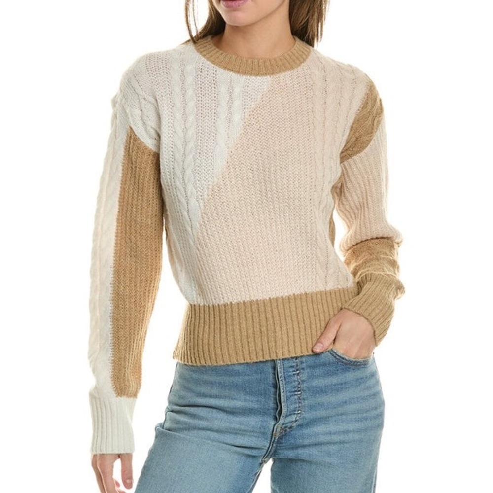 French Connection Madelyn Cable Wool Blend Sweater